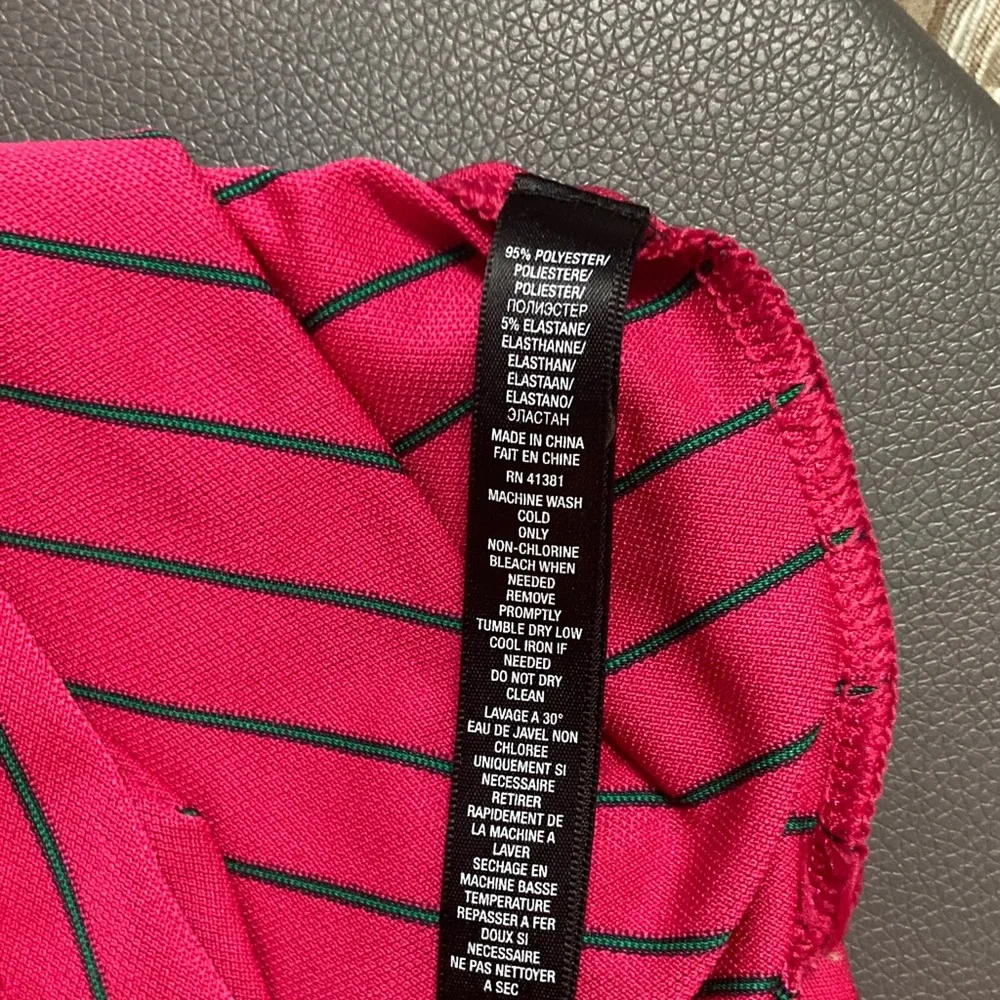 RLX Ralph Lauren Pink polo with small green stripes men’s large